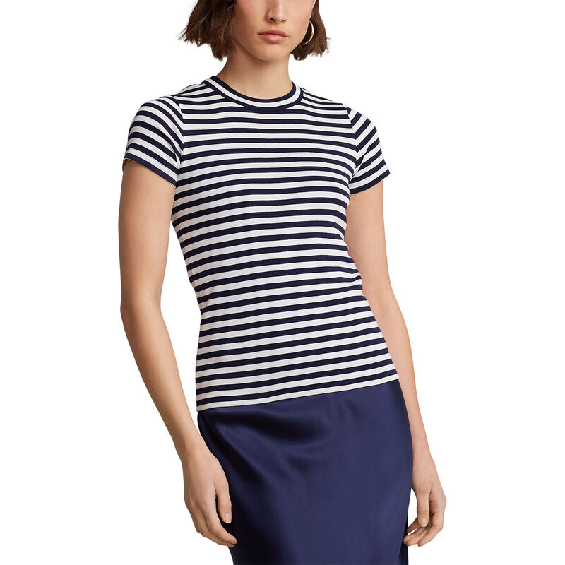 Polo Ralph Lauren Striped Ribbed Cotton Crewneck Tee image number 0